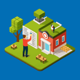 Responsive alt text for Word Counter tool showing text analysis on a colorful isometric house scene.