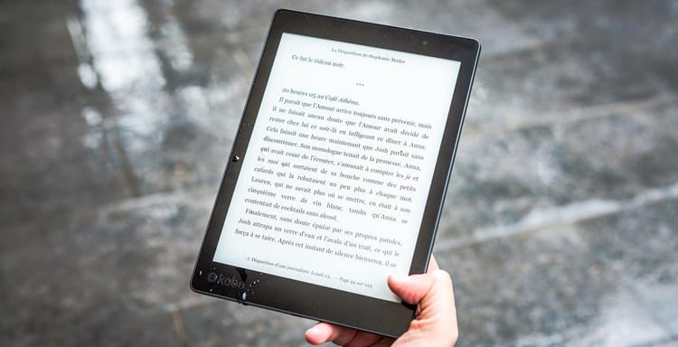 E-Reader displaying text for writing and editing.