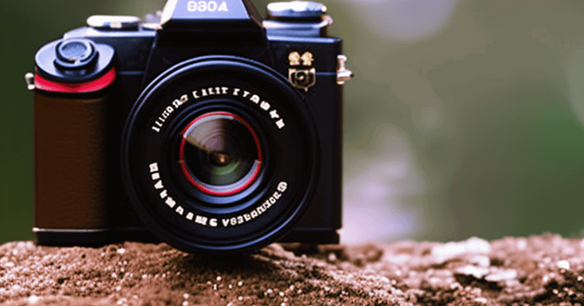 High-quality camera with lens, perfect for photography and capturing beautiful outdoor scenes.