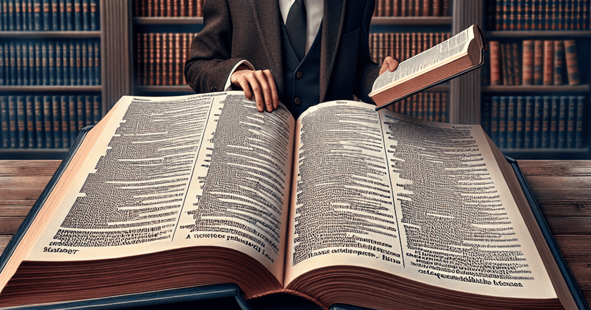 Large open book with detailed text in a study room setting.