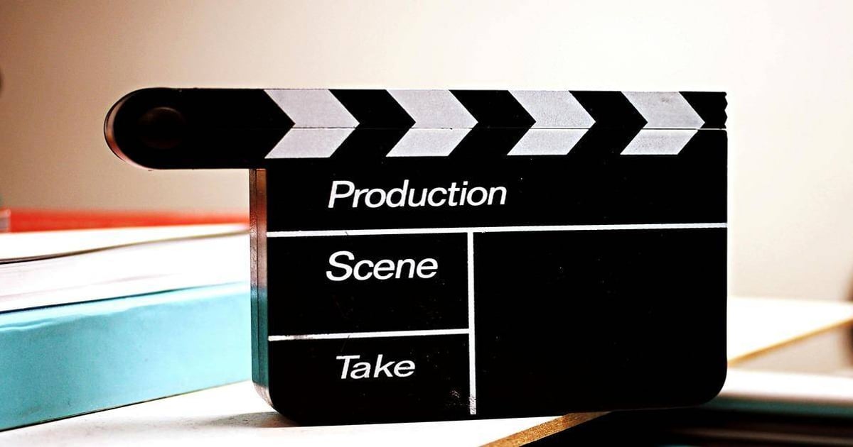 Clapboard used in film production and scene marking for video projects.